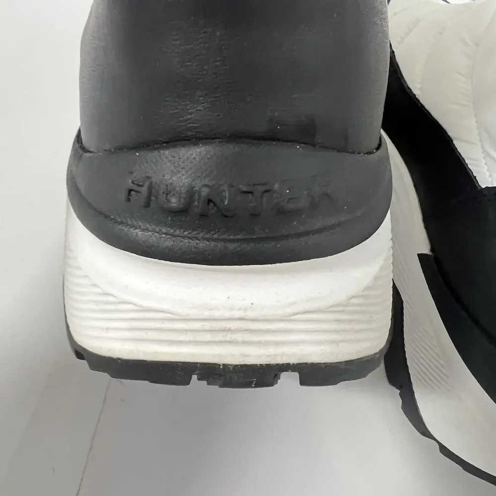 Hunter Women's Annes Waterproof Insulated Snow Booties Size 9 White Black NEW